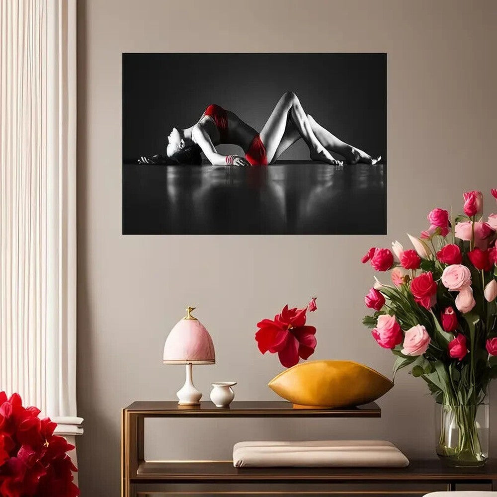 Stunning Woman Arched Back Sexy Artistic 16" x 24" Canvas Print Framed Art Home & Garden:Home Décor:Posters & Prints Style Your Walls